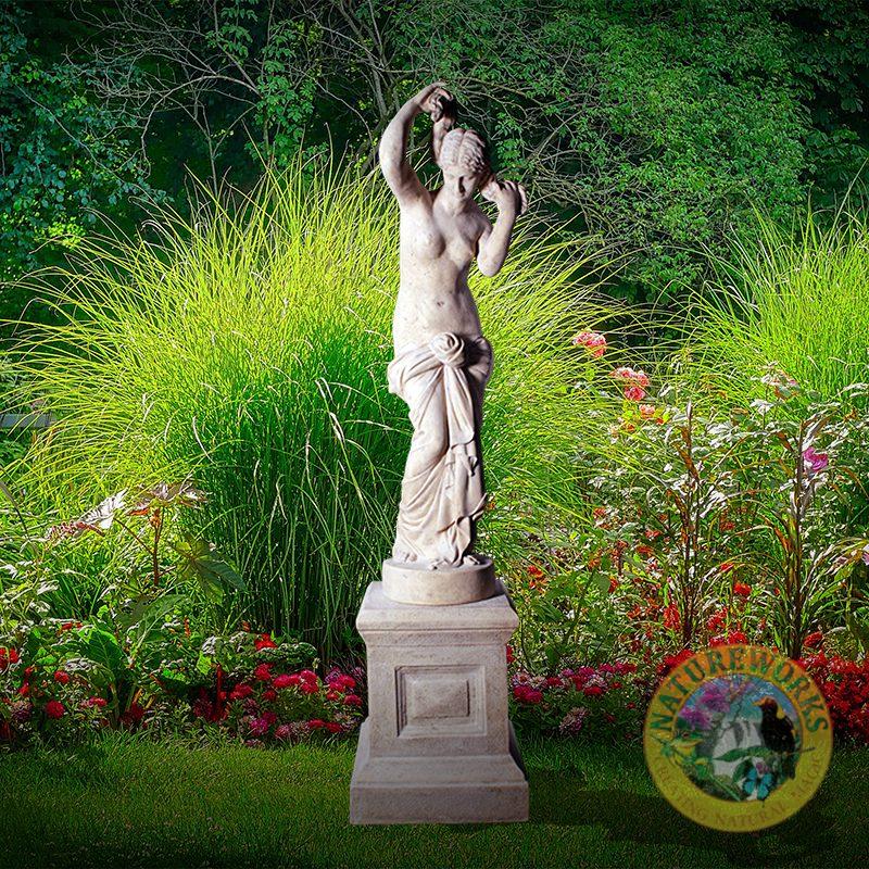 Elizabeth Statue on Base - 030701RS -shown outside in garden