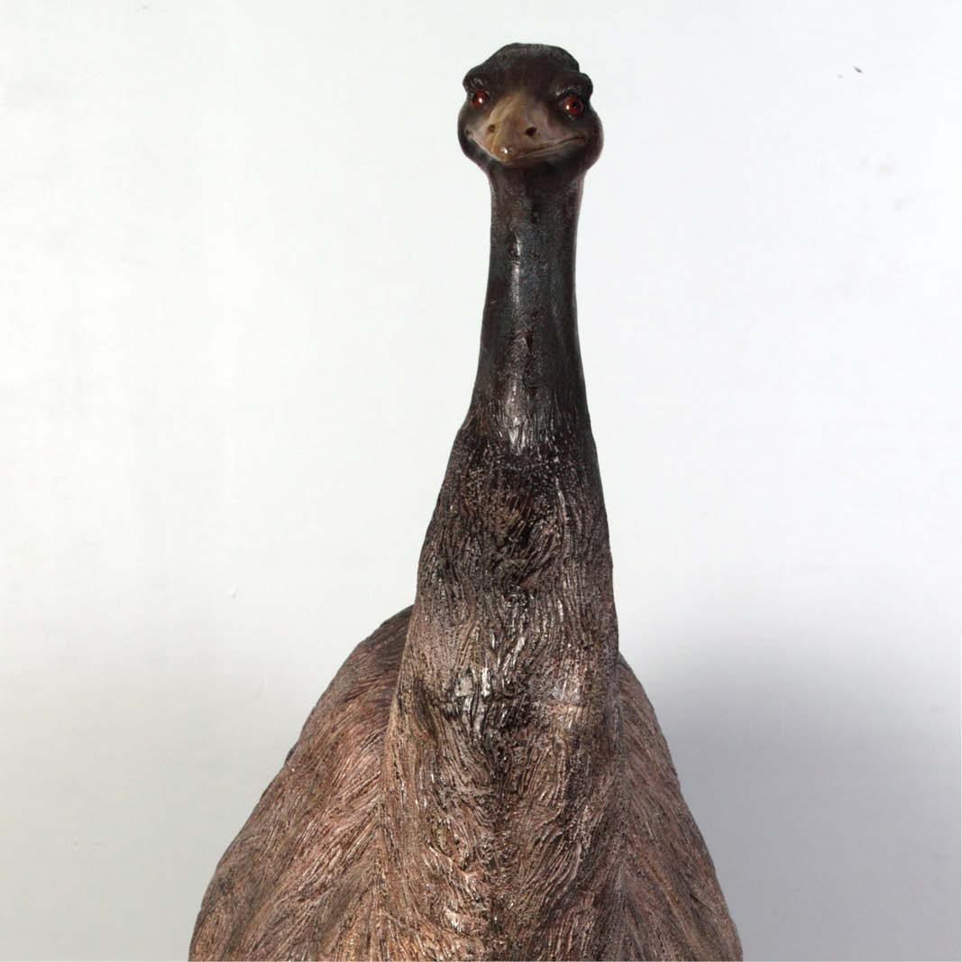 Natureworks Australia Emu Bird statue on base plate-080043 - front view