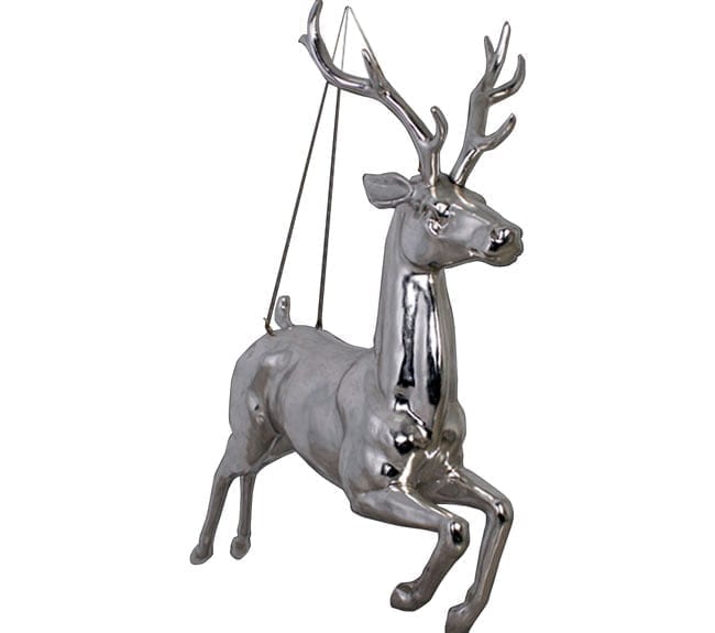 Fibreglass life size Silver Reindeer Hanging
