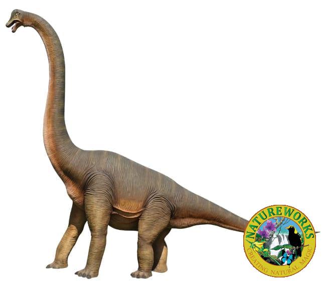 Fibreglass Brachiosaurus Dinosaur Statue with straight neck