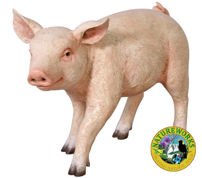 Fibreglass Chubby Piglet Statue