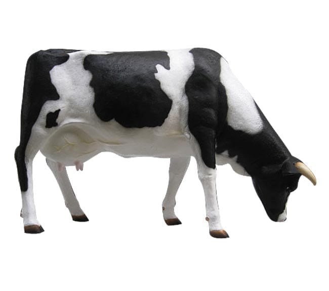 Fibreglass Cow Statue Friesian Grazing