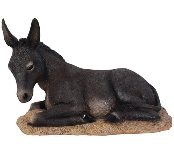 Fibreglass Donkey Foal Sculpture Lying CN