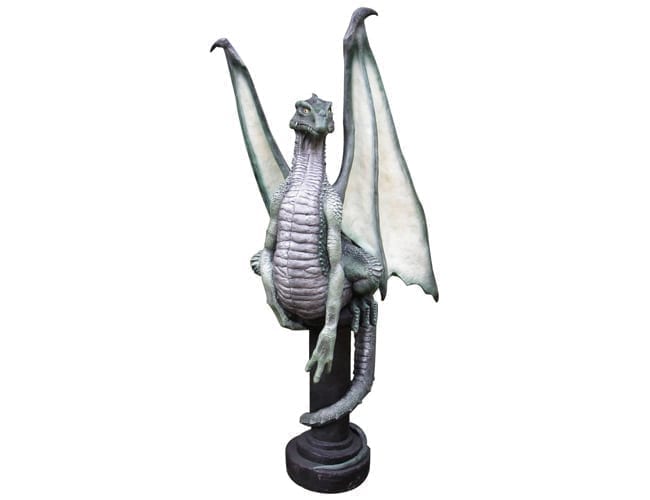 Fibreglass Dragon Griffin On Pedestal