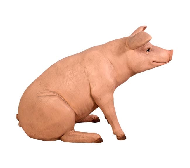 Fibreglass Farm Animal Pig Sculpture