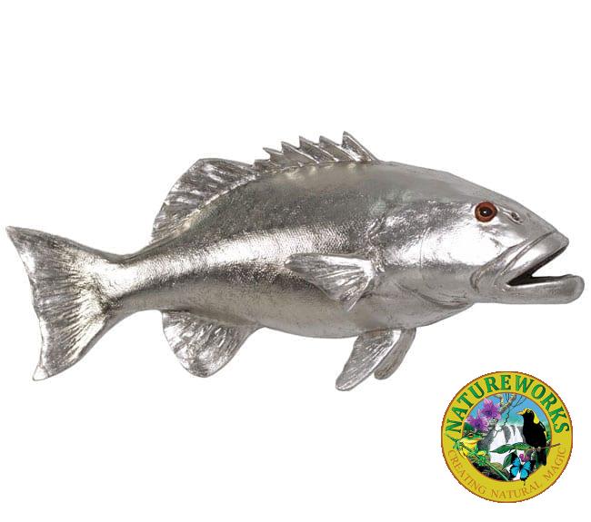 Fibreglass Fish Coral Trout Silver