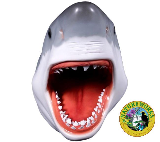 Fibreglass Great White Shark Head Wall Mount