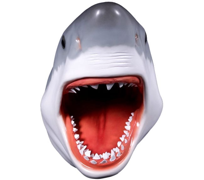 Fibreglass Great White Shark Head Wall Mount