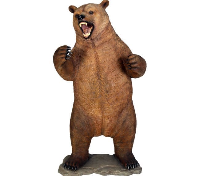 Fibreglass Grizzly Bear Statue Standing