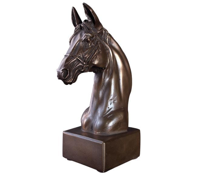 Fibreglass Horse Head Sculpture with Base