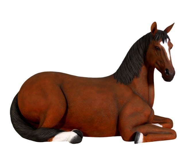 Fibreglass Horse Resting