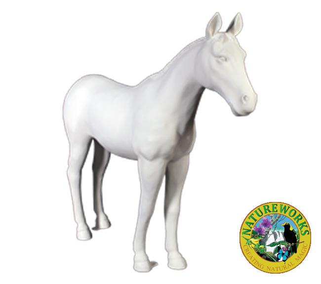 Fibreglass Standing Horse Statue 3ft Unpainted Primed