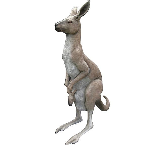 Fibreglass Kangaroo Red With Joey Large