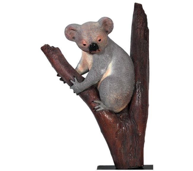 Natureworks Australia Fibreglass Koala Sculpture In Tree Fork