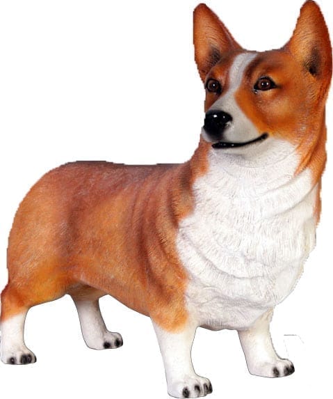 Fibreglass Lifesize Dog Corgi Standing