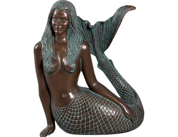 Fibreglass Mermaid Sitting Statue