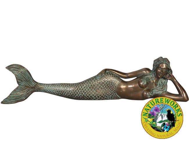 Fibreglass Mermaid Statue Lying