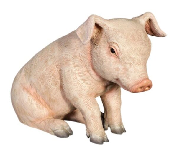 Fibreglass Newborn Peglet Sculpture Sitting