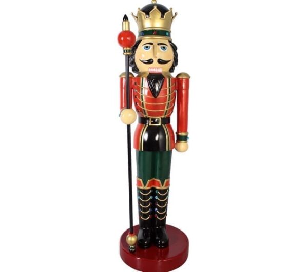 Fibreglass Nutcracker King Sculpture with Sceptre
