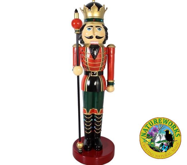 Fibreglass Nutcracker King Sculpture with Sceptre