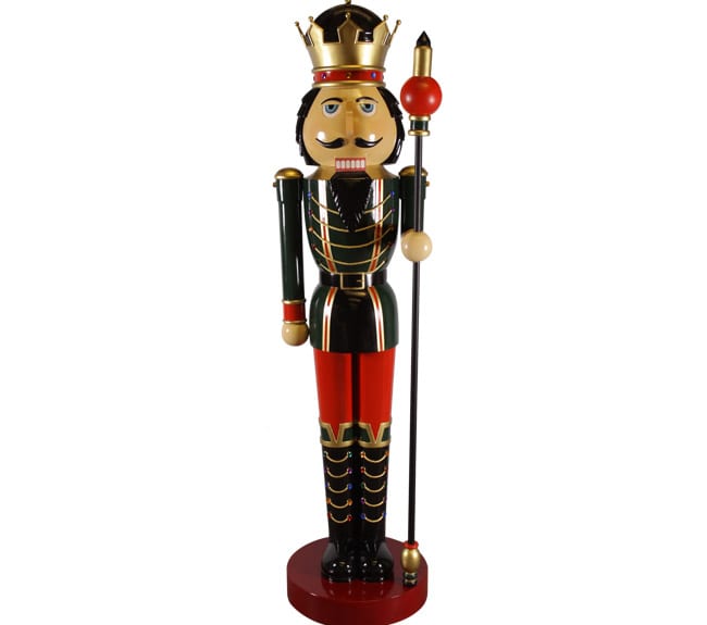 Fibreglass Nutcracker King Statue With Sceptre Left