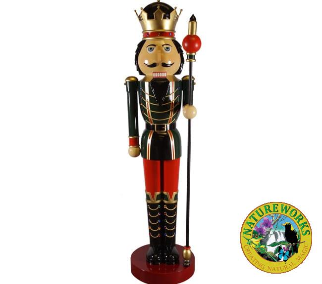 Fibreglass Nutcracker King Statue With Sceptre Left