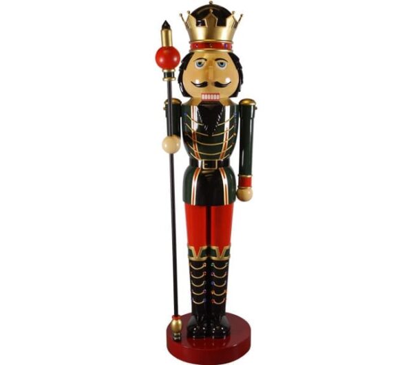 Fibreglass Nutcracker King Statue With Sceptre Right