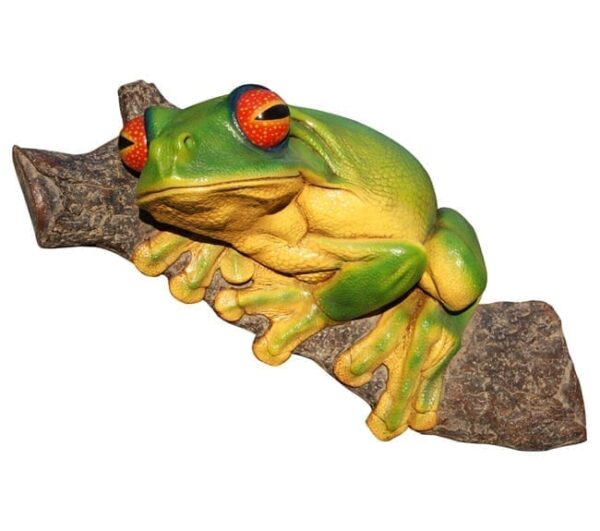 Fibreglass Orange Eyed Tree Frog Wall Mount Small