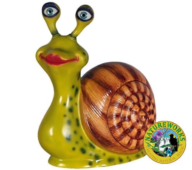 Natureworks Australia Fibreglass - cUTE LARGER HTAN LIVE SIZE Snail Statue