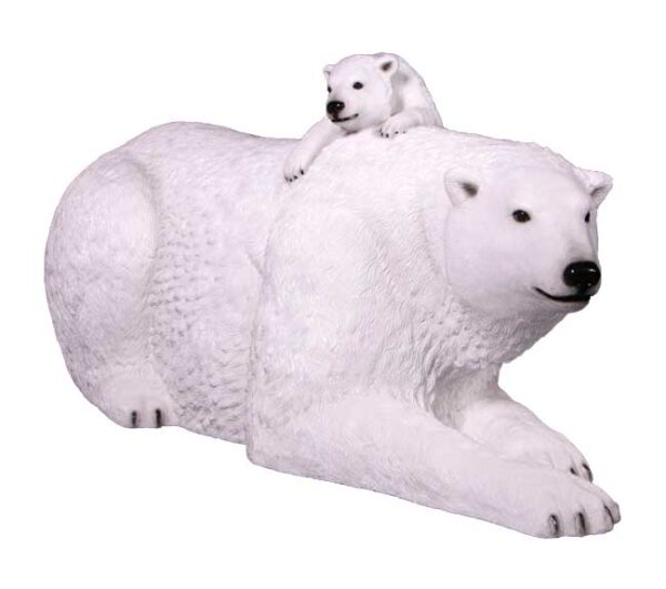 Fibreglass Polar Bear With Cub