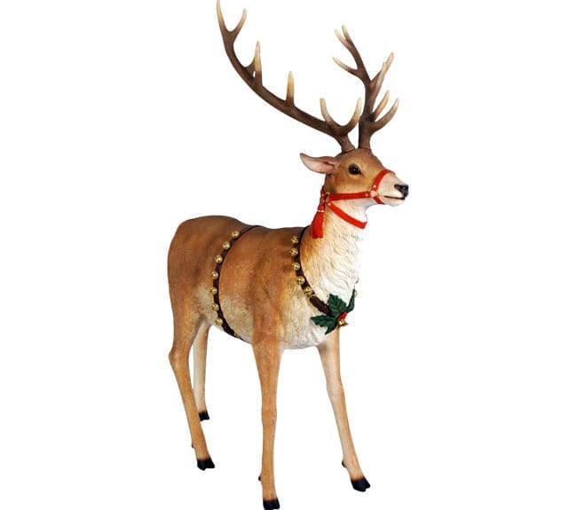Christmas Reindeer Statue For Sleigh Sculptures