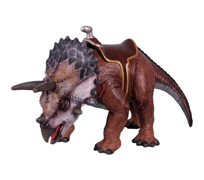 Fibreglass Triceratops Statue With Saddle