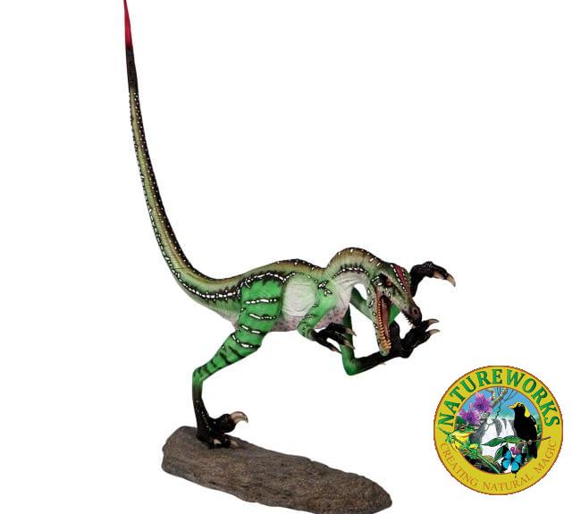 Fibreglass Velociraptor Ferocious Dinosaur Statue