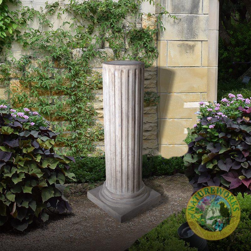 Fluted Pedestal - 060404RS- shown in outdoor setting