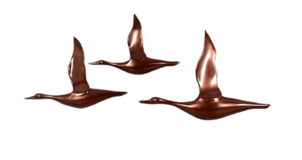 Flying Ducks Wall Decor  Copper