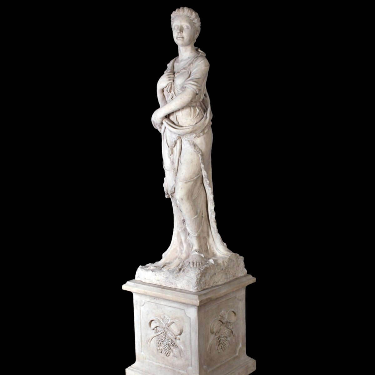 Natureworks Australia Four season Statue - Winter -Roman stone finish - 090060RS - show on matching winter base