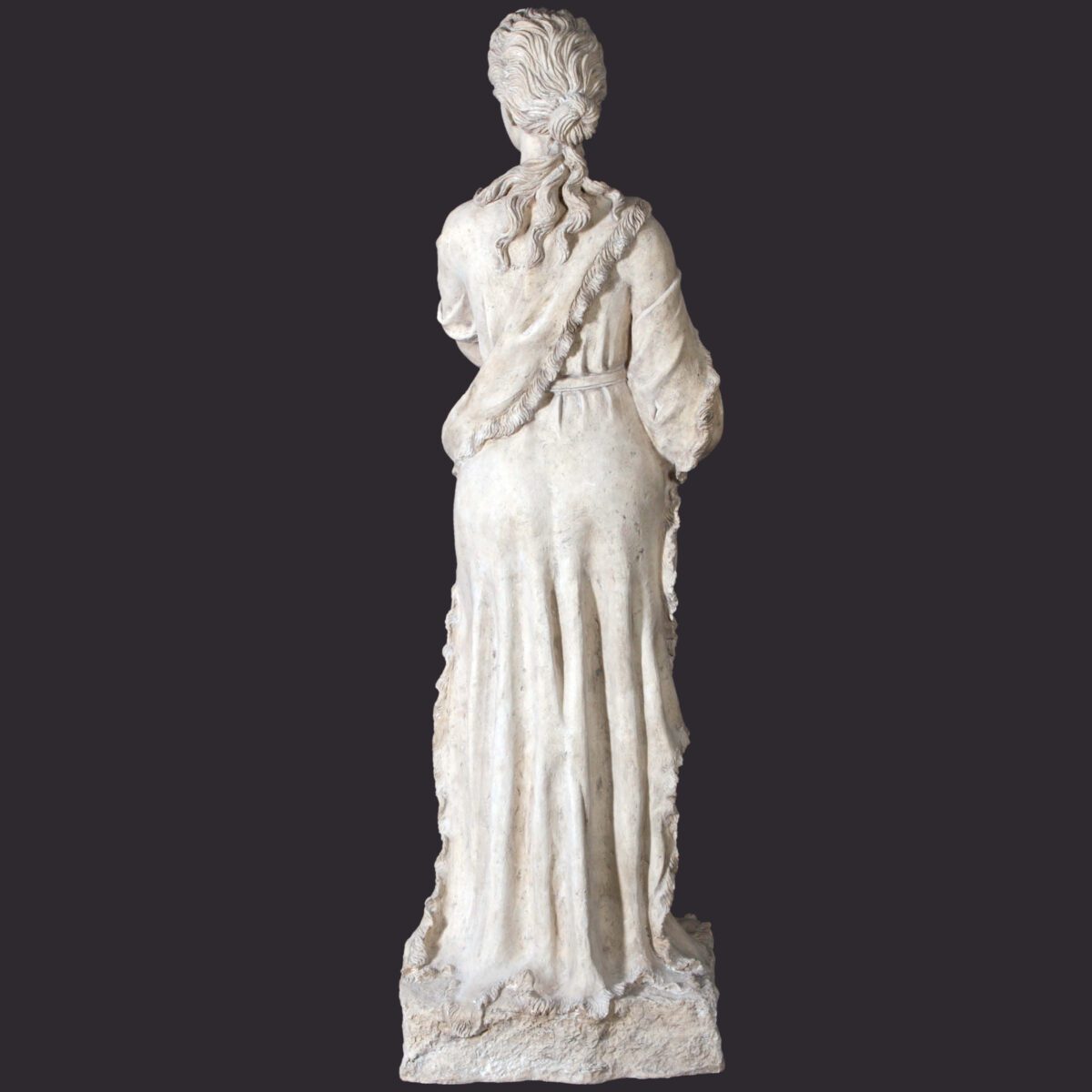 Natureworks Australia Four season Statue - Winter -Roman stone finish - 090060RS - showing rear view