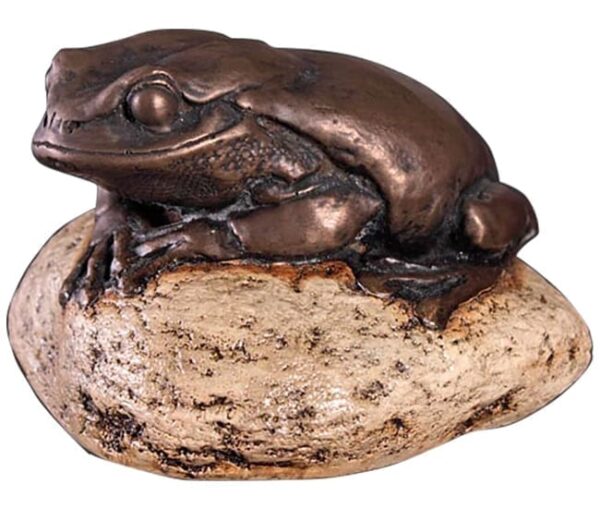 Frog Green Tree Frog On Rock Small Bronze B