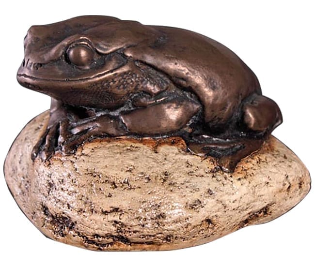 Frog Green Tree Frog On Rock Small Bronze B