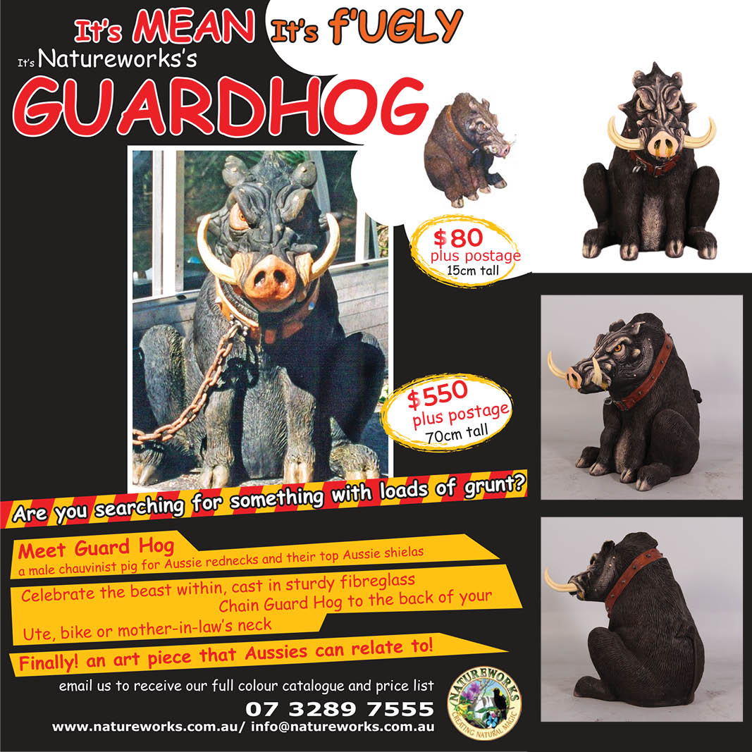 Natureworks Australia Fugly Guardhog - marketing flyer