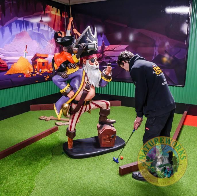 Natureworks Australia Pirate mini golf theming at Game Over in Brisbane