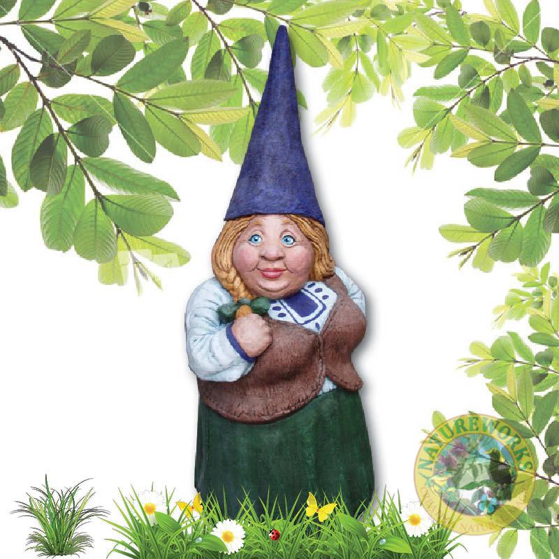 Garden Gnome Female Statue