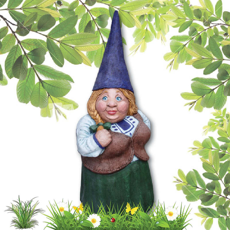 Garden Gnome Female Statue