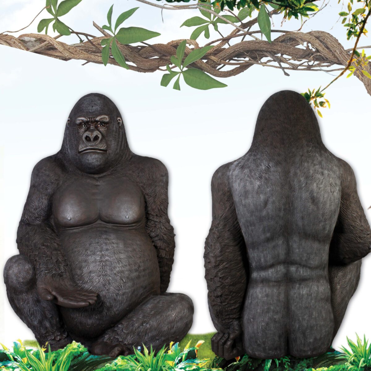 Giant Silverback Gorilla Statue 8ft Sculptures In Australia
