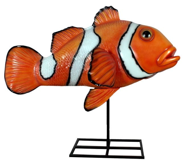 Giant Fibreglass Clownfish On Pedestal