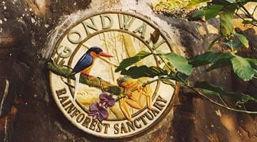 Gondwana Rainforest Sanctuary Logo on entrance