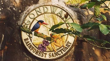 Natureworks Australia Gondwana Rainforest Sanctuary Logo on entrance