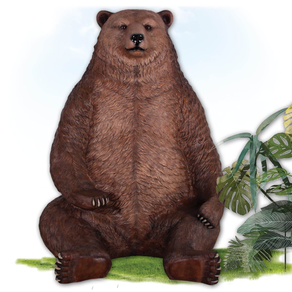 Natureworks Australia Grizzly Bear - Sitting - Jumbo size 130011- Showing front view
