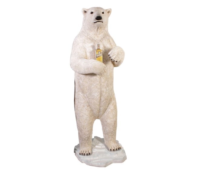 Guzzling Polar Bear Statue With Rum NW