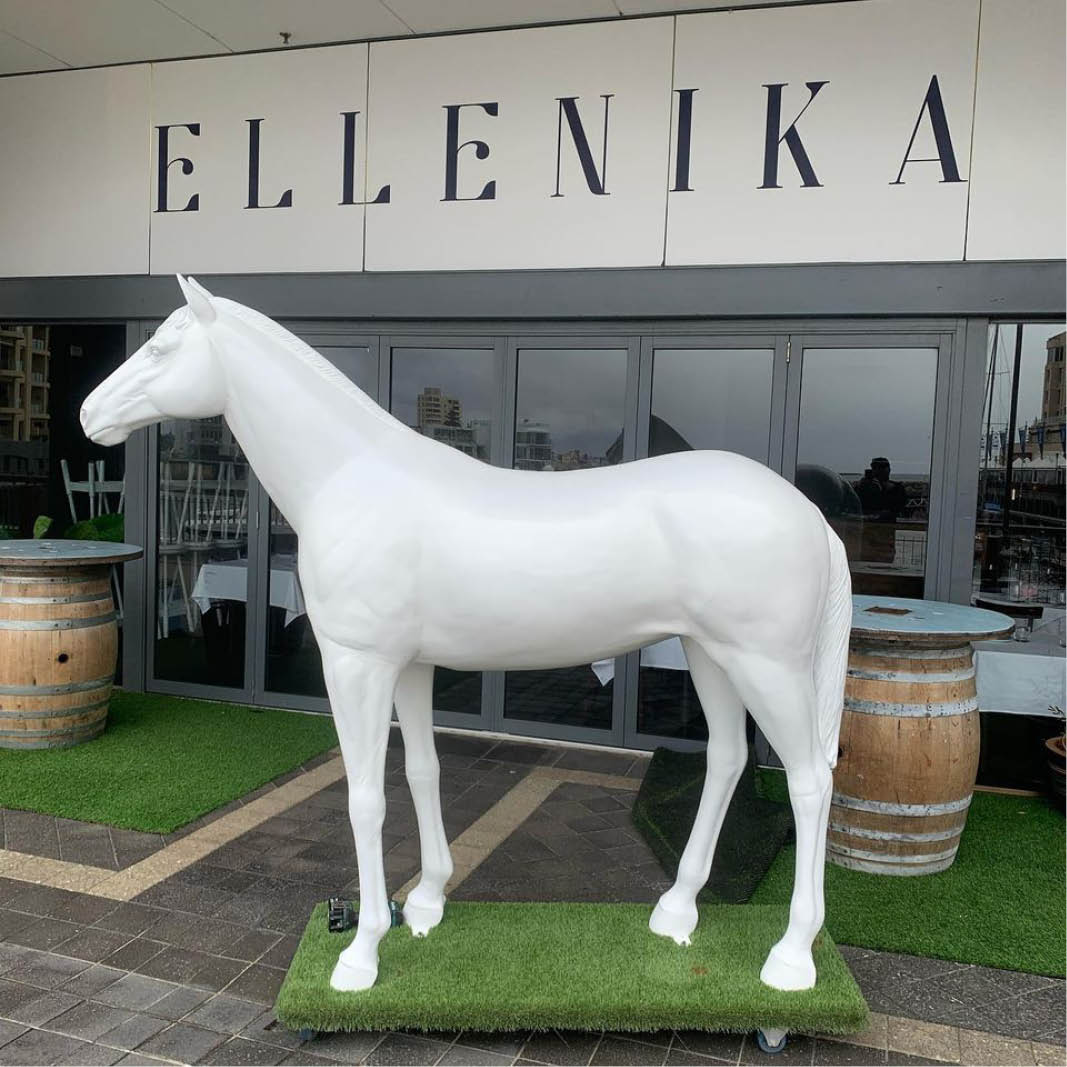 Natureworks Australia Natureworks Horse statue 7ft - 100019 - painted white for public display